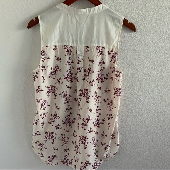 Modcloth Cream White Floral Top Blouse Medium - Picture 2 of 11